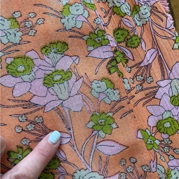 Free People Orange Floral Wide Leg Aloha Jumpsuit M - Picture 16 of 16